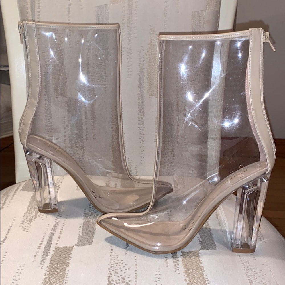 Clear Styling Heel Boots
